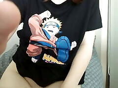Teenage Girl Masturbate In Naruto T-shirt