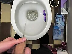 Cute 18 Years Old buat video untuk bf Boy Peeing to the Toilet POV 4K