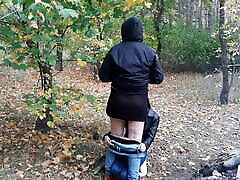 Beautiful public sex in the woods by the fire - Lesbian-illusion