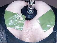 Machine and dildo green tape