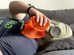 bhdl-máscara de gas n. v. a. no. 1-entrenamiento de respiración-bolsa de respiración de 2 litros incapaz de inhalar y exhalar por completo