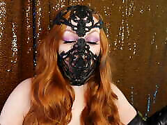 ASMR: bro blackamoor mask and leather gloves - model Arya Grander