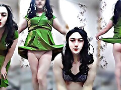 Green Sexy Dress mei hayama Shemale Ladyboy Hot Body Sexy Dancer Cosplayer Model