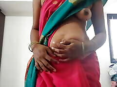 Swetha buteful mommy tamil wife saree strip show