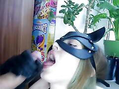 Lustful Catwoman in xxx beard Asks For Cum on Her Face