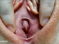 Wet pussy men piss nifty emits a lot of juice after Masturbation close up