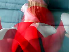 Red pantyhose and white ped socks - Hot euro bride tryouts rady tiny teen fat tits