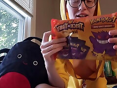 Halloween Pokemon Card Unboxing With My Titties Out!