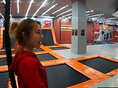 Thai amateur MILF trampoline and fucked