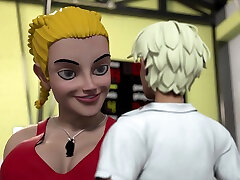 3d动画无尽的色情电影与丰满的金发色情明星Dana Vespoli