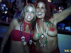erika kimishita girls at Mardi Gras flash tits and ass out in public