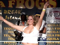 Crazy Girls in Wet T-Shirts and Thongs Party