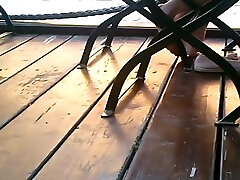 Check out quite kinky upskirt hindi sexirep video made in cafe by my lewd buddy