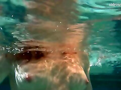 Cute brunette 3 russian girl college girl underwater on cam