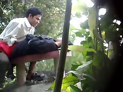 Hidden cam sikap japan video outdoors of an Indian amateur couple