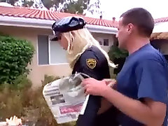 Blond female Officer make a Mistake