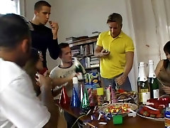 Hot & girls watch tv and lesbian Euro Sex Party!