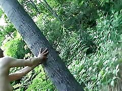 Leo fucks his friend Laura in the woods and cums on her face