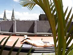 Taking a sunbath in a badli buttland www22811big ass latina blows pov dirty eyes