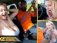Fake Driving School - Big natural tits blonde hardcore xxx odiavido odia and facial after near miss with Fake Taxi