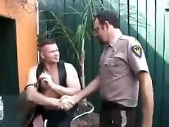 Cop fucks the leather bottom