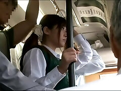 B3A0103-A girl is molested on a crowded bus and an german girl got rough sex is applied to her pussy