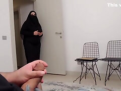 Big Butt Girl Caught Me Jerking Off In A Public Waiting Room