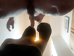 On my knees I had to suck a big cock and had a huge load of cum on my mouth - preview