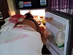 Huge Boobs - Saudi Maid In Saree Takes Food Out Of Fridge While Owner Comes And Fucks Her Big Ass