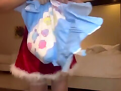 Littlekathy Celebrates Xmas With Her Diaper