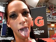 Bukkake time with sexy skinny Aymie - German Goo Girls