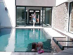 Pool party doggy style fuck jeune couple baise - Piper Perri and Lily Rader