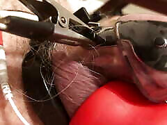 Estim Chastity Cage - 7inch dick stuffed into a one inch estim cage. Hands bokep kndo orgasm