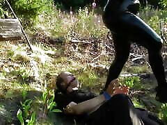 My ash 16 FemDom very old movies. Rubber Catsuits and Verbal Humiliation with JOI Arya Grander