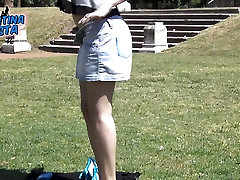 Lovely Upskirt at the Park, and sunbathing too! Round Ass!