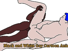 Black and White Gay Cartoon Anime