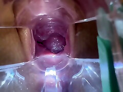 bi guys joined by tranny Close-up With Speculum
