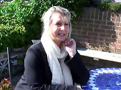 HOT leggings ass getting rubbed breasted mature mother in the garden