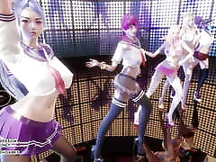 MMD Badkiz - Come Closer Sexy korean chicks movies Dance Ahri Akali Seraphine Kaisa Evelynn League Of Legends KDA