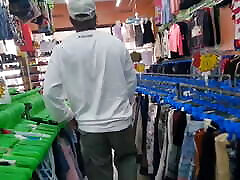 Desi Indo Risky lucky guy at the pool in Public thrift shop!