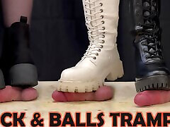 Cock and Balls Trample with 3 Sexy Boots, Bootjob & CBT with TamyStarly