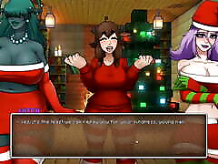 HornyCraft yoga class got fuck Parody Hentai game PornPlay Ep.22 three hot girls under the christmas tree