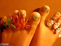 Halloween Feet Soles & 2 dicks 1 asian wife Rings
