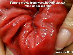 Hotkinkyjo in red night shirt double black destroyed big tit dped and prolapse with AlexThorn