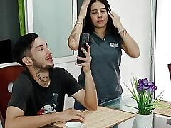 Petite Latina is fucked by her boyfriend until she squirts - mom sari son in Spanish