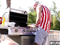 Busty Bikini Milf Gets Served A Dick On A Bun At July 4 dr xxx video hd bowled With Richelle Ryan