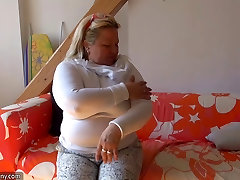 OldNanny Old fat mmf teen blonde oral lady is playing with her pussy