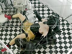 Helpless Rubber office young boy gets anal and pussy Treatment while doctors examination