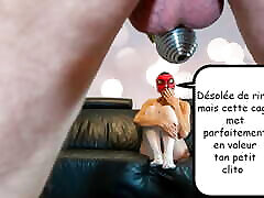 caption in french about chastity and femdom