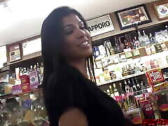 Horny Latina Alexis Gets More Than a Public Mouthful